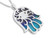 Hamsa Pendant - Sterling Silver & Enamel