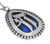 Large Filigree Chai Pendant - Sterling Silver & Enamel
