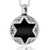 Star of David Pendant with Onyx and 3 Hamsas