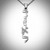Silver Hebrew Name Vertical Necklace in Print Silver Hebrew Name Vertical Necklace in Print