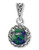 Sterling Silver Eilat Stone & Marcasite Pendant