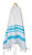 Traditional Wool Tallit - Turquoise and Silver Stripes 
