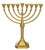 Traditional Classic Hanukkah Menorah - Satin Gold Traditional Classic Hanukkah Menorah - Satin Gold
