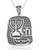 Chai - Seven Branched Menorah - Israel - Sterling Silver Pendant 