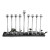 Black Orchid Hanukkah Menorah - Michael Aram Black Orchid Hanukkah Menorah - Michael Aram