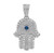 925 Sterling Silver Large Hamsa Pendant with Cubic Zirconia 925 Sterling Silver Large Hamsa Pendant with Cubic Zirconia