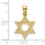 14K Star Of David Pendant in Yellow Gold