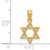 14K Yellow Gold Star of David Pendant - Interlocking Design