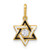 14K Yellow Gold Star of David Pendant - Black & White Enamel 14K Yellow Gold Star of David Pendant - Black & White Enamel