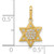 10K Yellow Gold Star of David Pendant with Cubic Zirconia