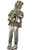 Jewish Hasid Figurine with Cloth Legs Playing Saxophone