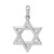 14K White Gold Star of David Pendant