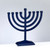 Hammered Menorah - Navy Matte Finish