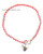 Red String Sterling Silver Kabbalah Bracelet with Heart Pendant