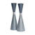Gray Tapered Shabbat Candlesticks