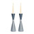 Gray Tapered Shabbat Candlesticks