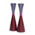 Maroon Tapered Shabbat Candlesticks
