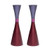 Maroon Tapered Shabbat Candlesticks