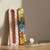 Wood Mezuzah Case with Chagall-Inspired Colorful Design