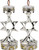 Star of David Candlesticks with Jerusalem Cityscape Design