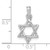 10K White Gold Star of David Pendant