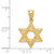 14K Solid Gold Satin Star of David Pendant