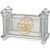 Crystal Napkin Holder with Shabbat Shalom Metal Plate