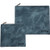 Blue-Gray Leatherette Tallit and Tefillin Bag Set 