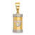 14K Yellow & White Gold Mezuzah Pendant with Hebrew Shin
