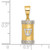 14K Yellow & White Gold Mezuzah Pendant with Hebrew Shin