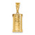 14K Yellow & White Gold Mezuzah Pendant with Hebrew Shin