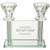 Elegant Crystal Tealight Candlesticks - Shabbat VeYom Tov