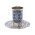 Stainless Steel Floral Kiddush Cup with Plate