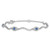 Sterling Silver Evil Eye Bracelet with CZ Accents