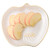 Rippled Glass Apple Dish