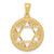 14K Yellow Gold Filigree Star of David Pendant