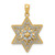 14K Two-Tone Gold Filigree Star of David Pendantv