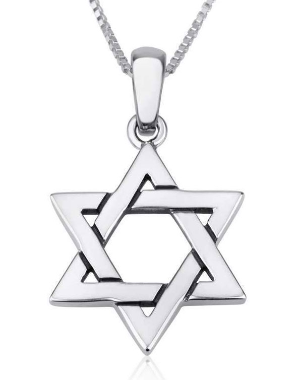 Sterling Silver Interlocked Star of David Necklace - Your Holy