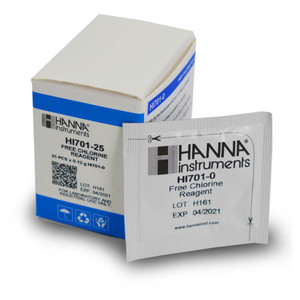 HI701-25 Free Chlorine Reagents (Box of 25) HI701-25 Free Chlorine Reagents (Box of 25)