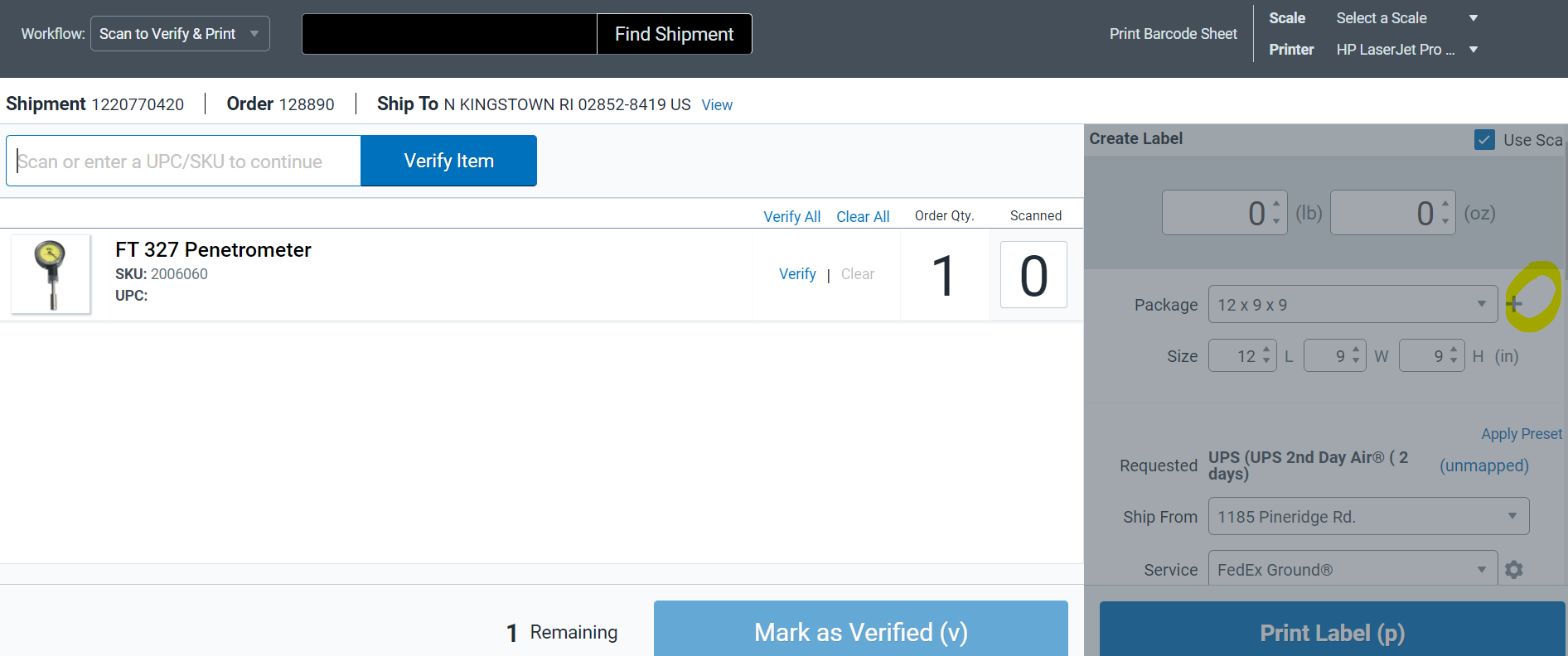 Rate Browser Tool for Scan to Verify & Print