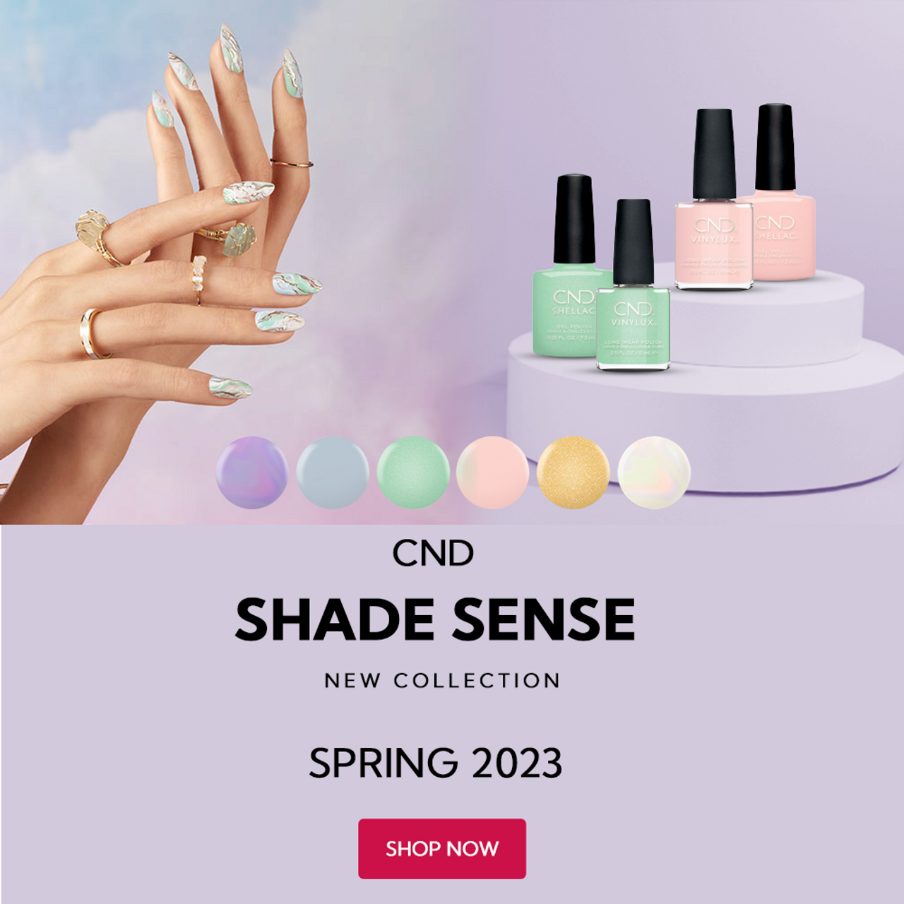 CND Shellac - Shade Sense Spring 2023 (Full set 6 colors) – BolsaBeauty  Nail Supply