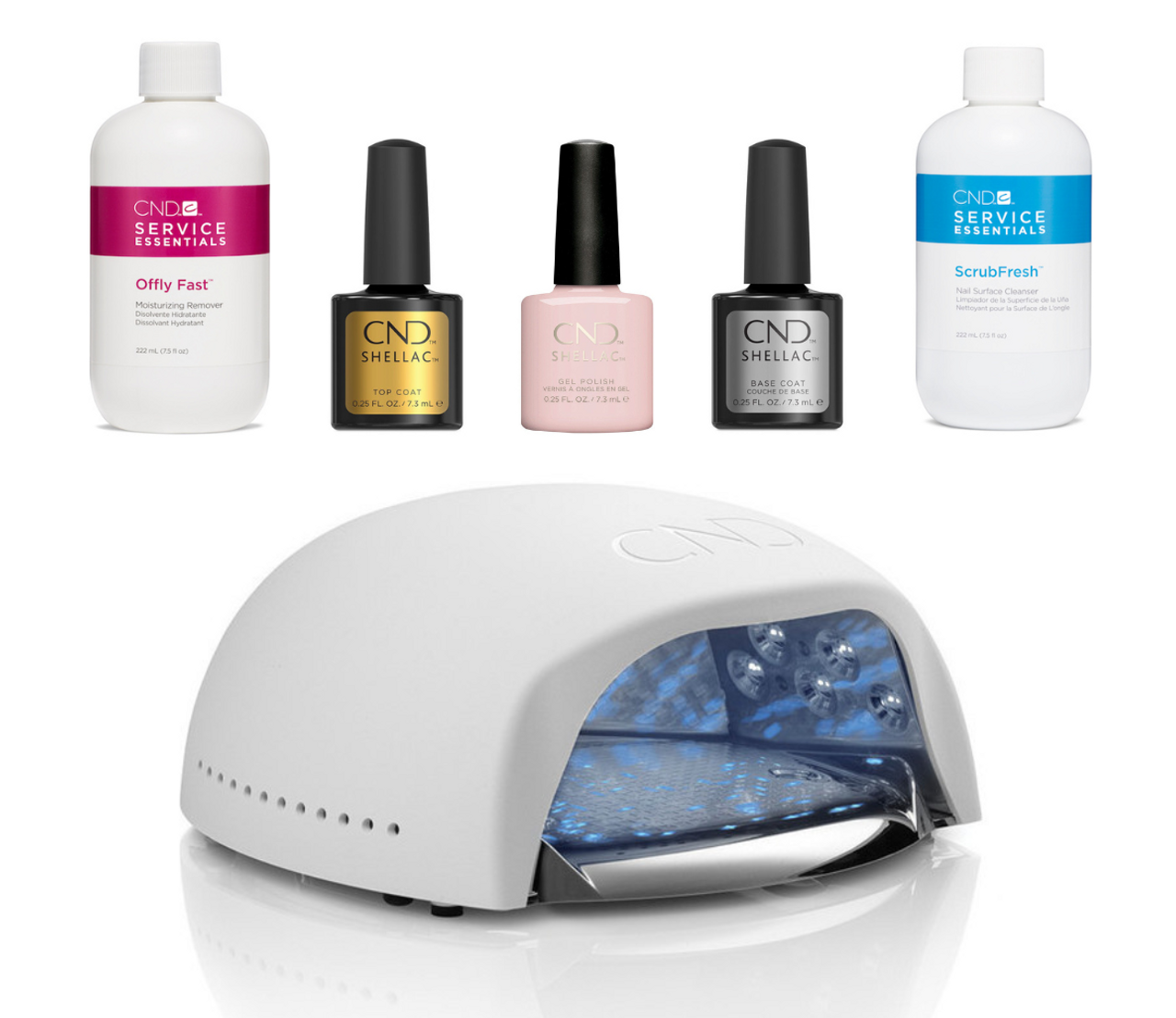 cnd shellac uv lamp starter kit