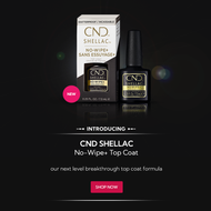 No More Wiping Tacky Layer with CND Shellac No Wipe Top Coat
