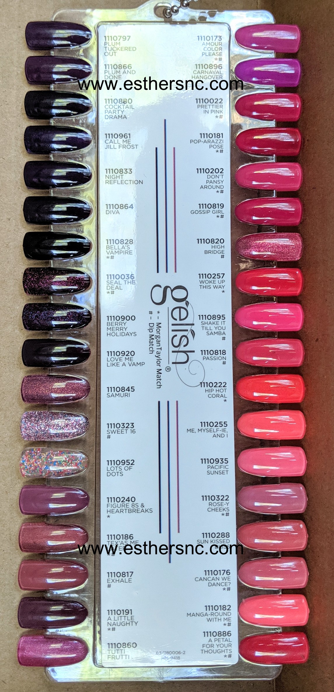 Gelish Color Chart