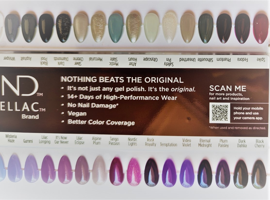 3. CND Shellac Swatch Chart - wide 4