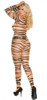 Plus Size Nude and Black Zebra Print Bodystocking