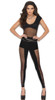 Black Fence Net Footless Bodystocking