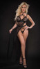 Strappy Halter Black Laced Night Gown