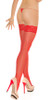 Red Sheer Lace Top Thigh High Stockings