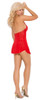 Red Lace Halter Lingerie Mini Dress Set